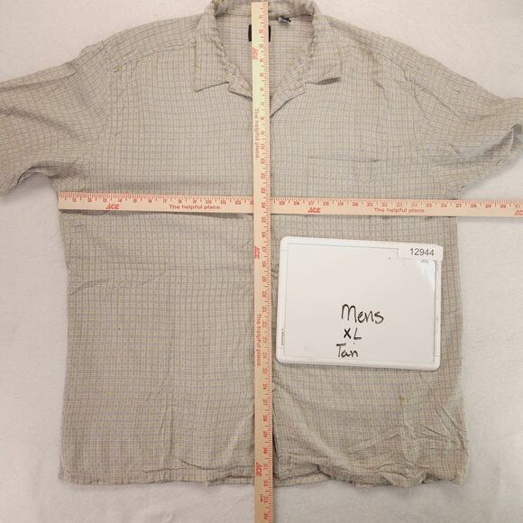 Levis Casual Short Sleeve Button Up Shirt Mens Size Extra Large XL Tan - Picture 5 of 9